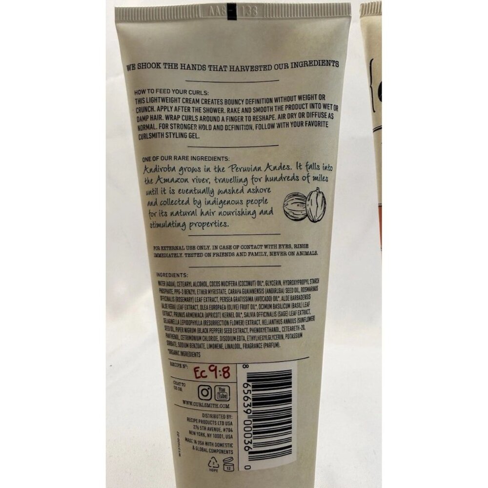 Curlsmith Hold Me Softly Style Balm LOT of 3 Tubes 8 fl oz for Curly Hair *T12 - Picture 3 of 3